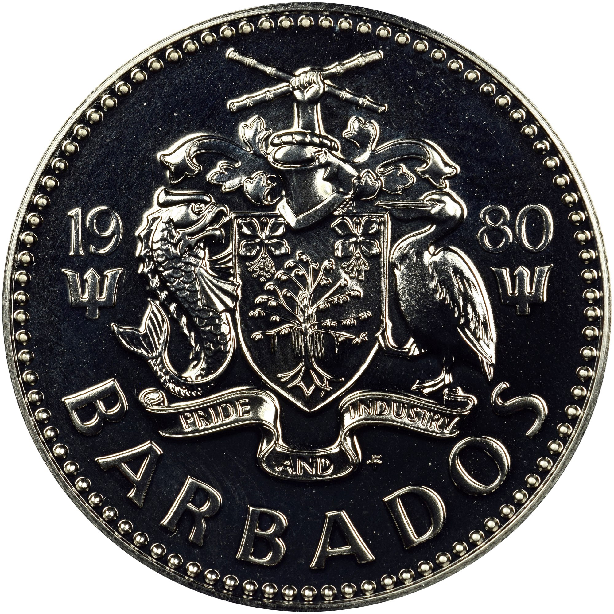 Barbados 2 Dollars KM 15 Prices & Values NGC