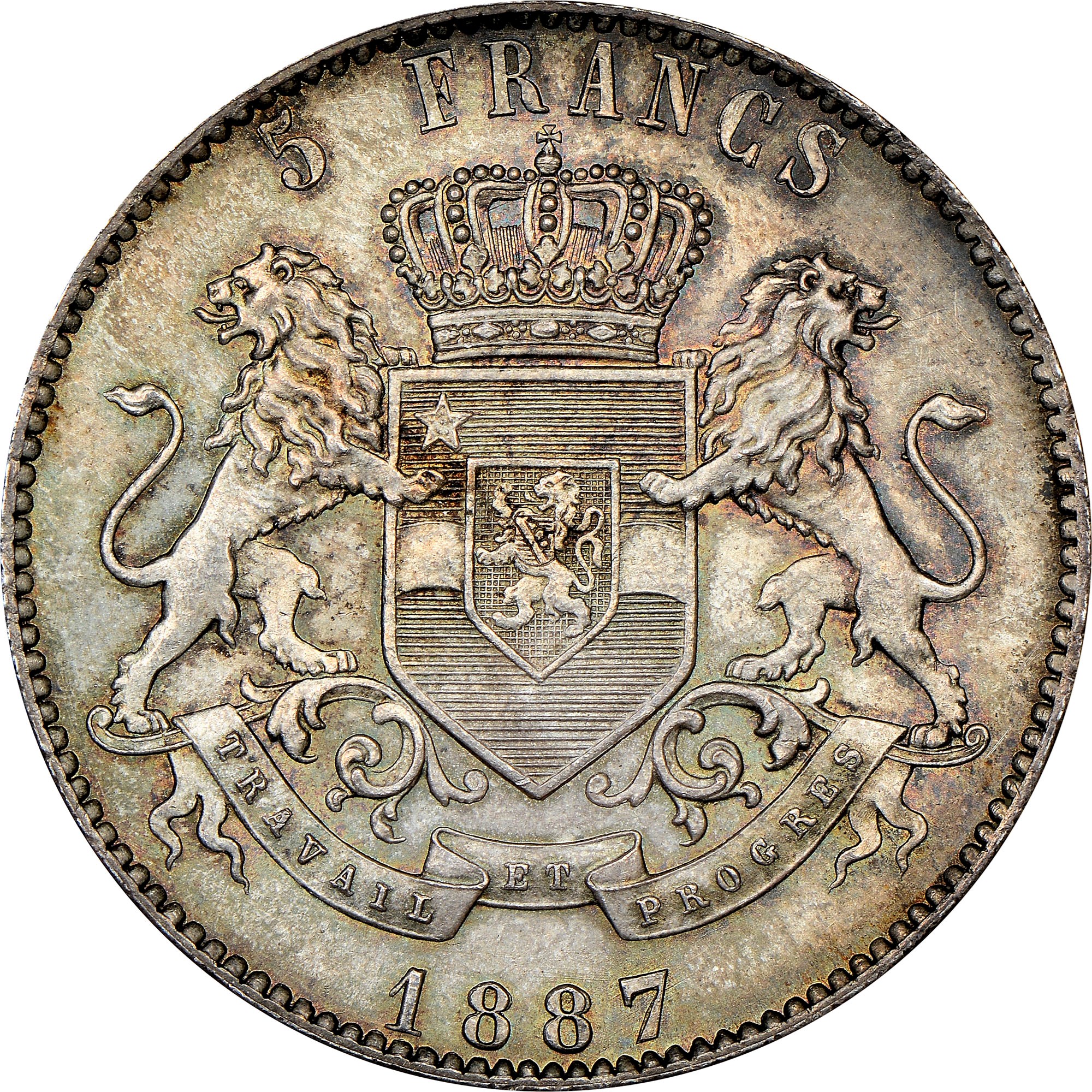 Congo Free State 5 Francs KM 8.1 Prices & Values NGC