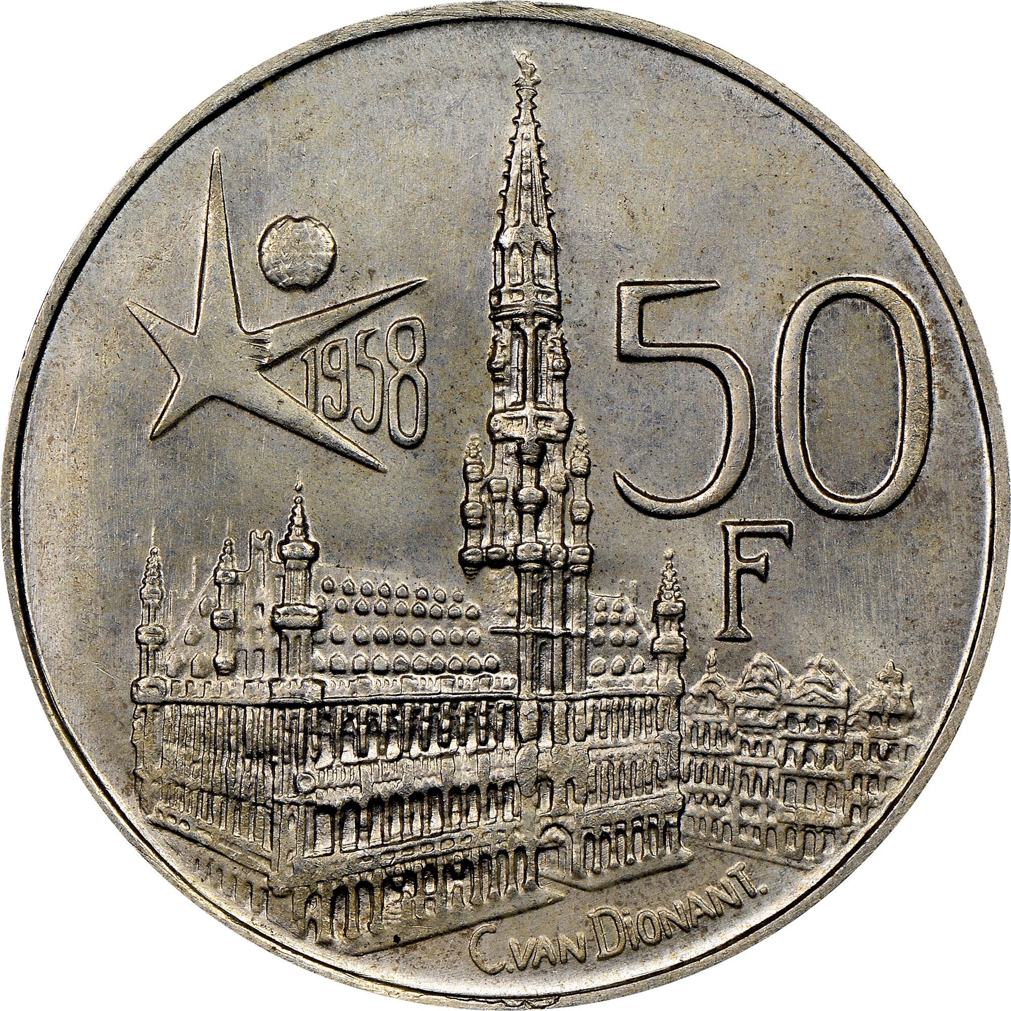 Belgium 50 Francs KM 150.1 Prices & Values | NGC