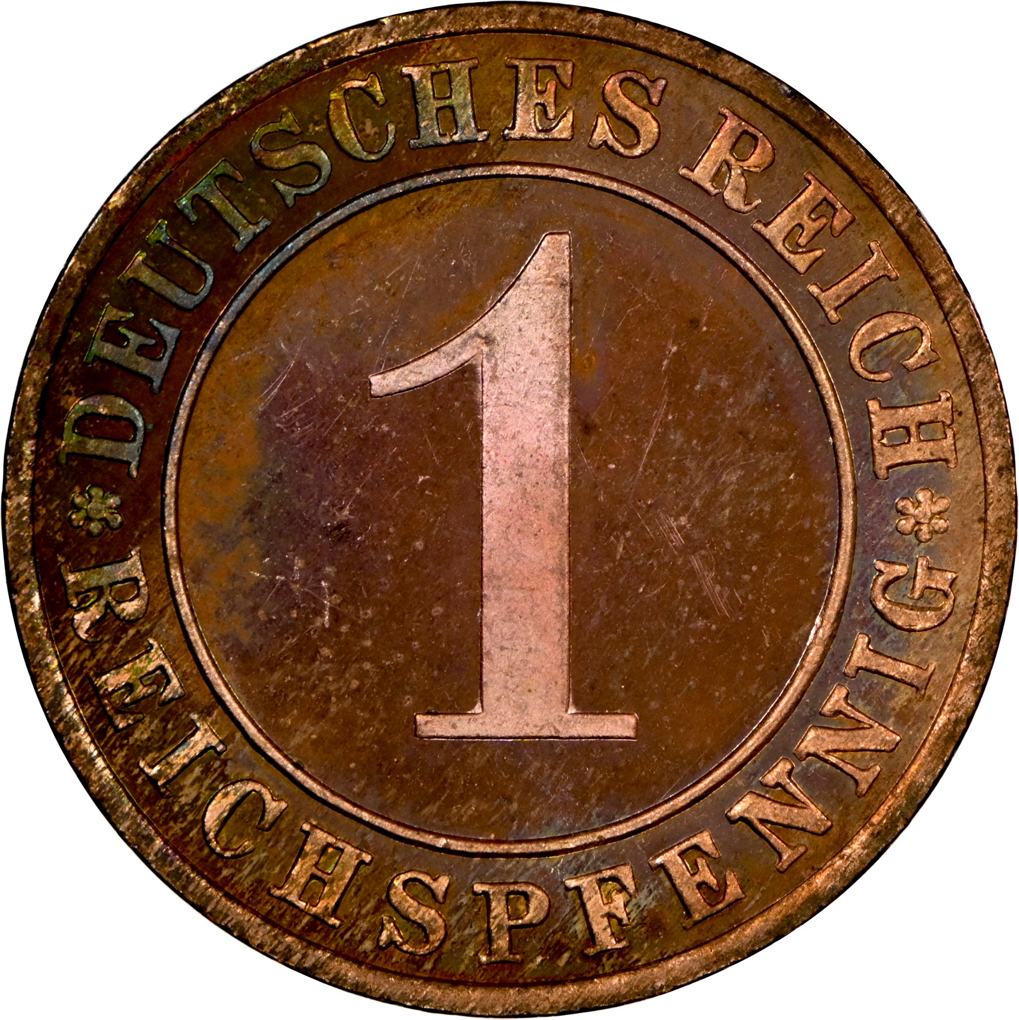 Germany Weimar Republic Reichspfennig KM 37 Prices & Values NGC