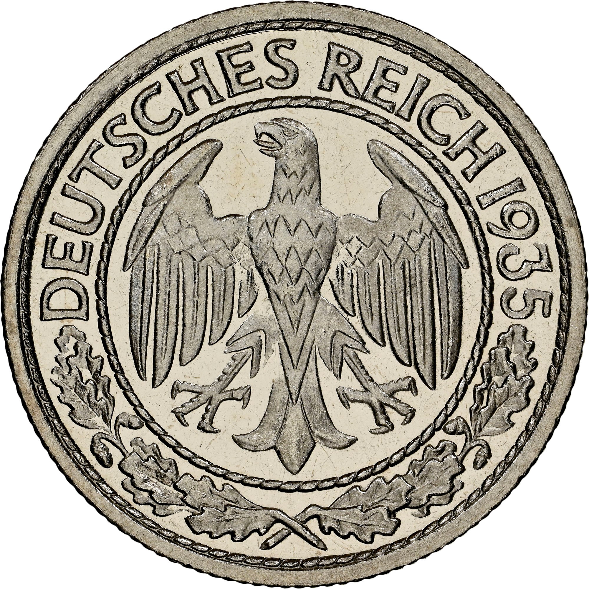 Germany Weimar Republic 50 Reichspfennig KM 49 Prices & Values NGC