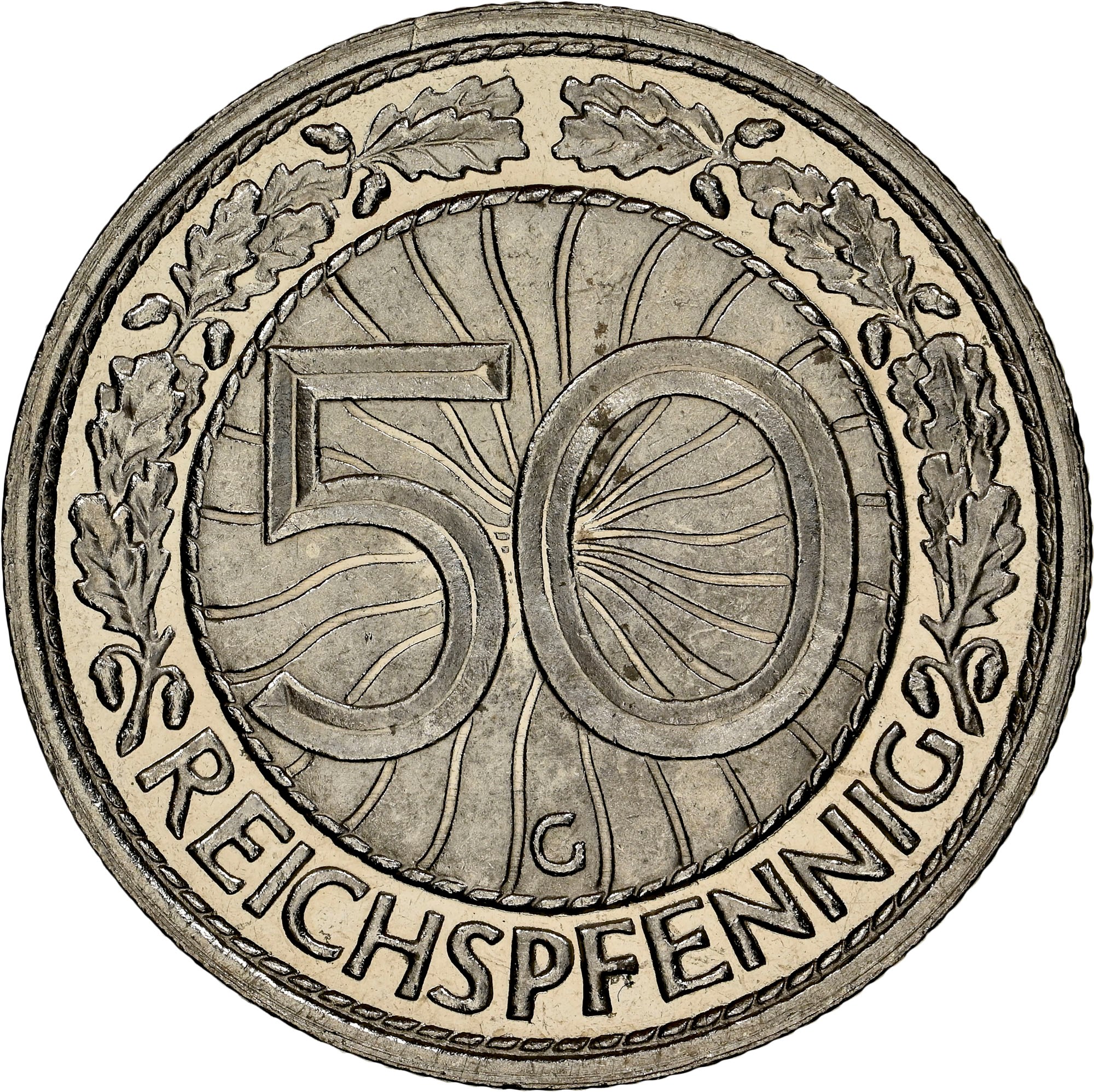 Germany Weimar Republic 50 Reichspfennig KM 49 Prices & Values NGC