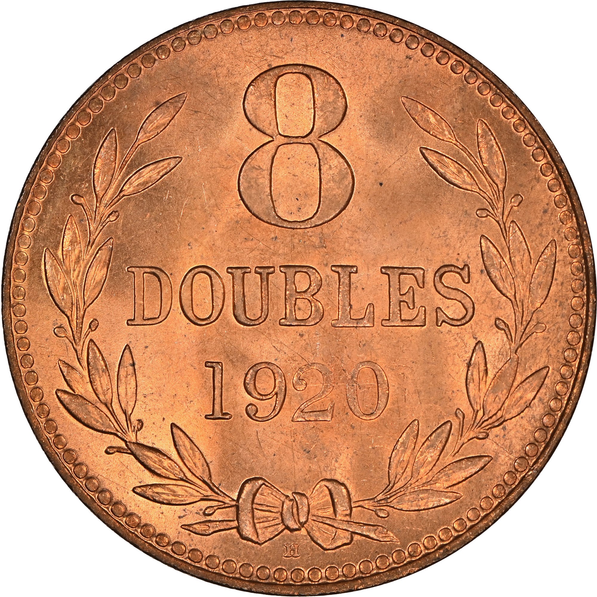 Guernsey 8 Doubles KM 14 Prices & Values | NGC