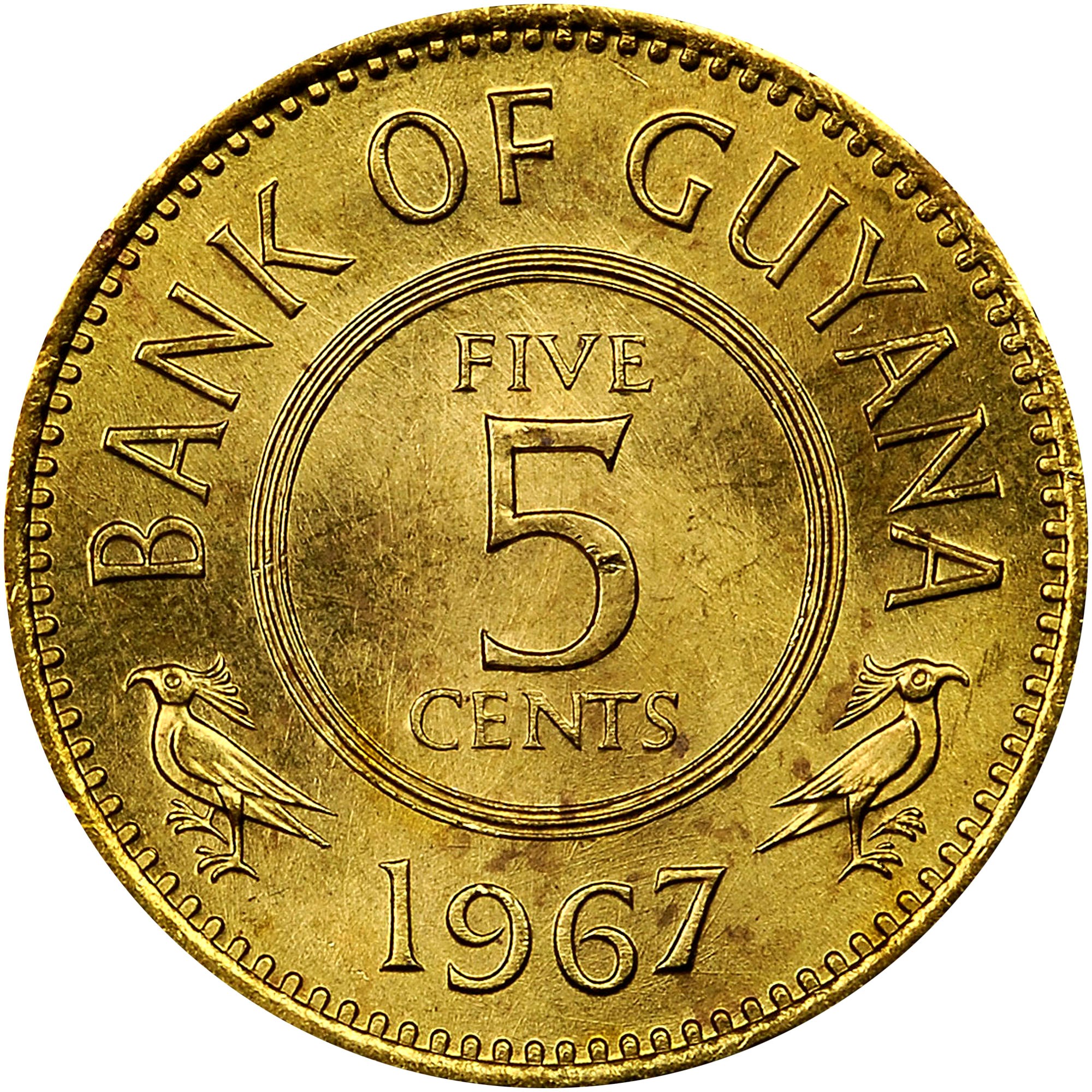 Guyana 5 Cents KM 32 Prices & Values NGC