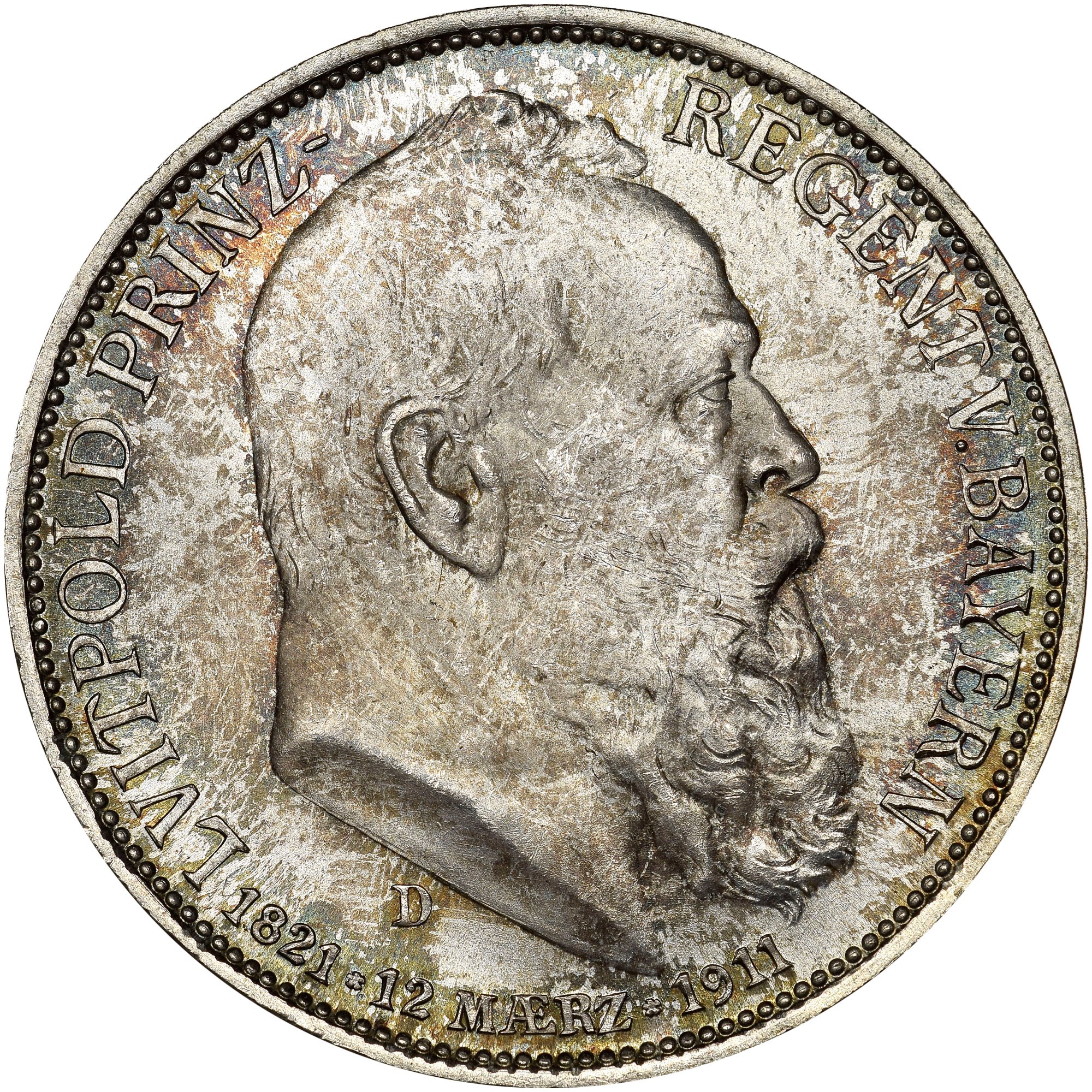 German States BAVARIA 3 Mark KM 998 Prices & Values | NGC