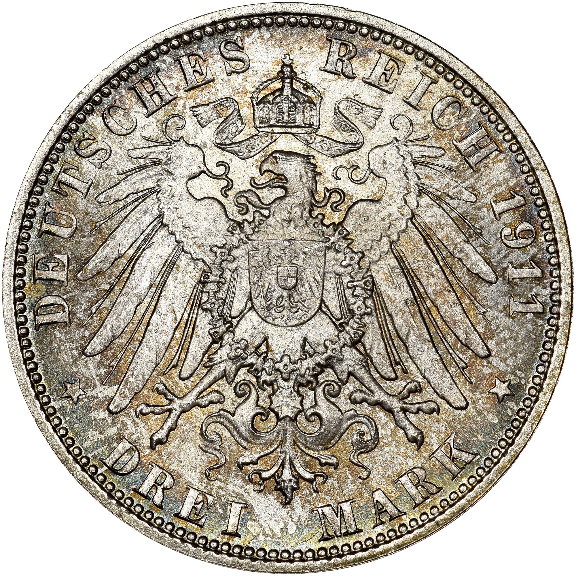 German States BAVARIA 3 Mark KM 998 Prices & Values | NGC