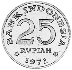 Indonesia 25 Rupiah KM 34 Prices & Values | NGC