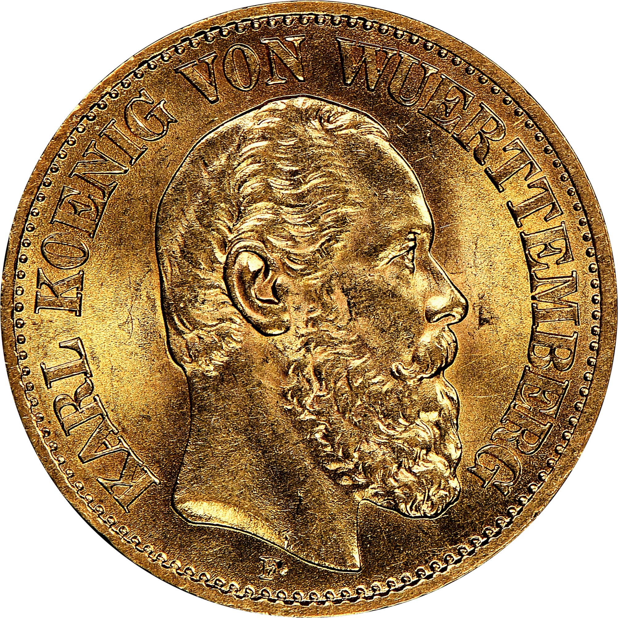 German States WÜRTTEMBERG 10 Mark KM 624 Prices & Values | NGC