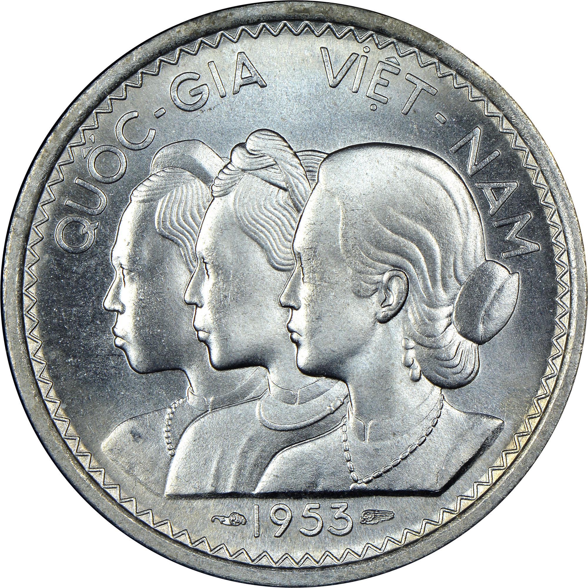ベトナム 20スー硬貨☆1953年／未使用／3人の女性像／NGC MS64／ 希少 南ベトナム 20シュウ 硬貨 1953年 20SU アルミ貨 - メルカリ