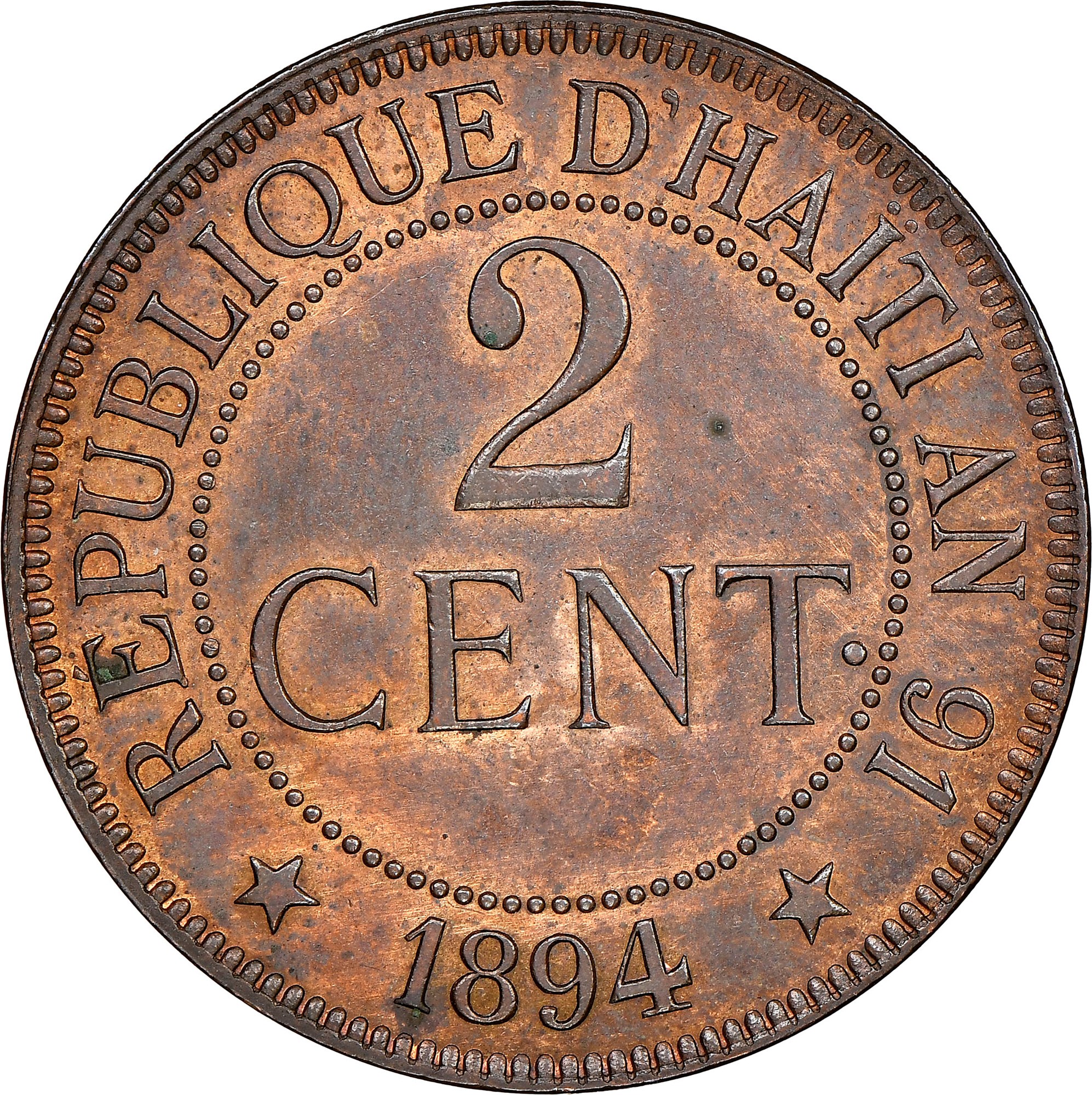 Haiti 2 Centimes KM 49 Prices & Values | NGC