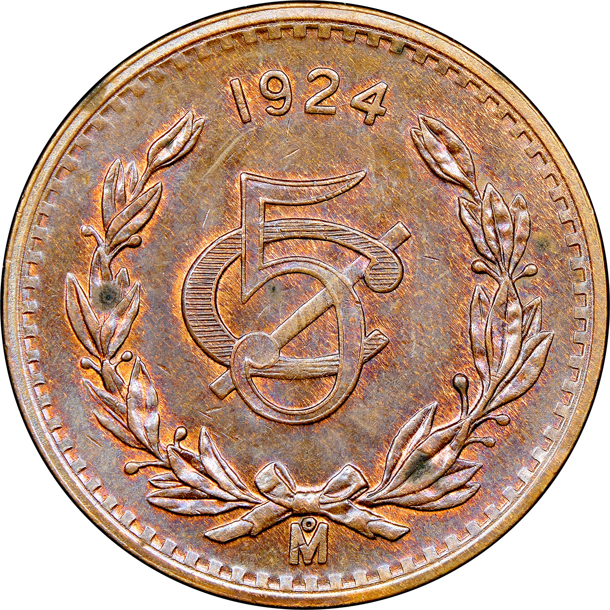 Mexico ESTADOS UNIDOS MEXICANOS 5 Centavos KM 422 Prices & Values | NG