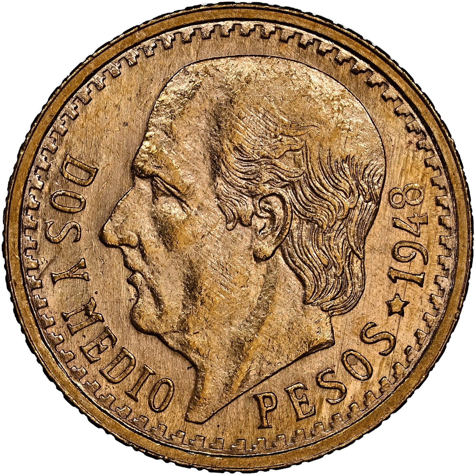 Mexico ESTADOS UNIDOS MEXICANOS 2-1/2 Pesos KM 463 Prices & Values | N