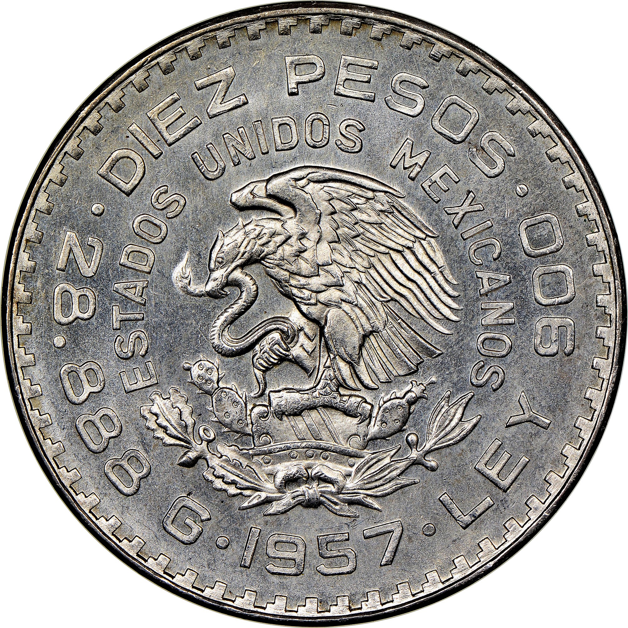 for (1905-Now) Coins Mexican Silver 1957 Pesos 10 銀貨 10ペソ メキシコ 1957年 sale eBay | コレクション