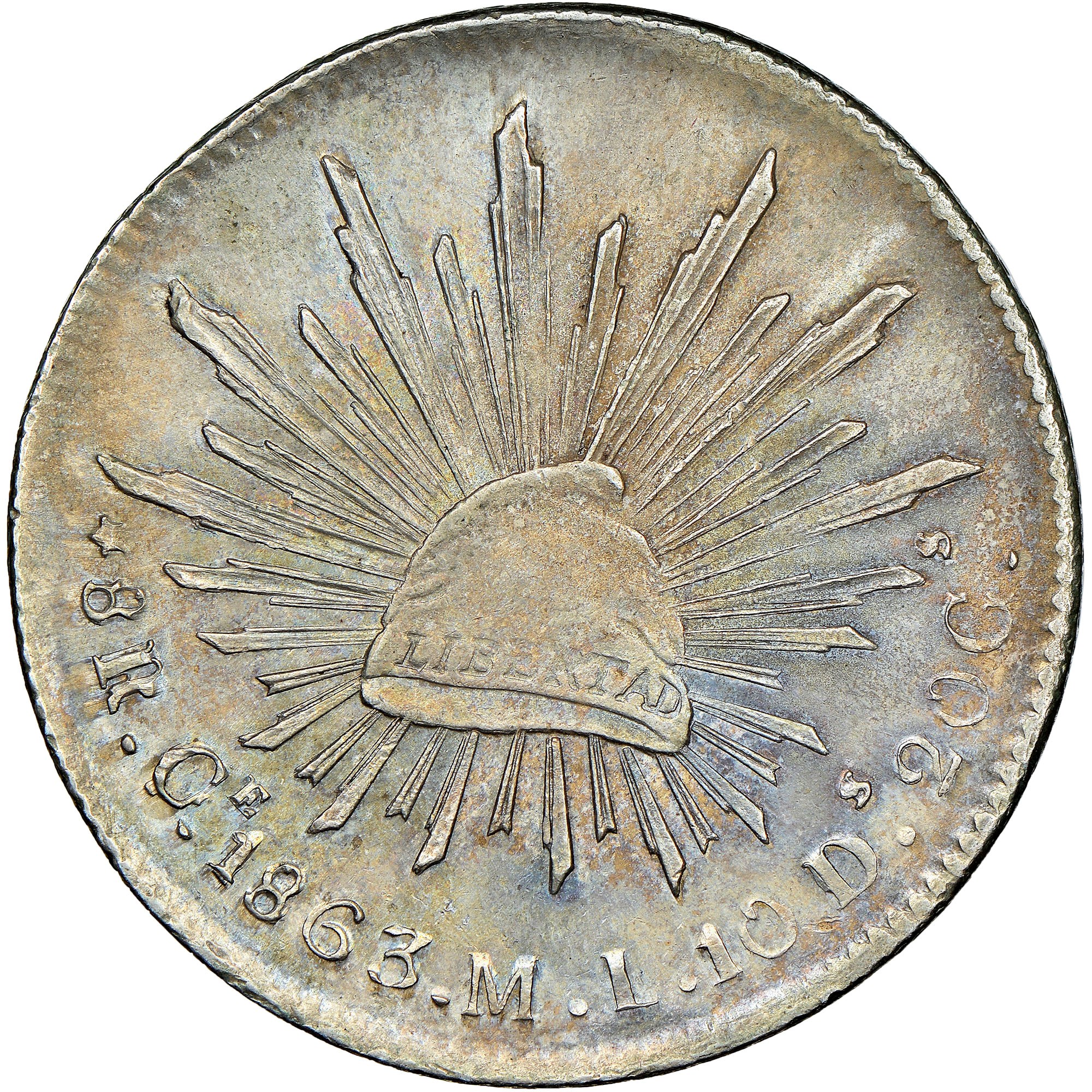 希少　コケロミン Mexico FIRST REPUBLIC 8 Reales KM 377.1 Prices & Values | NGC