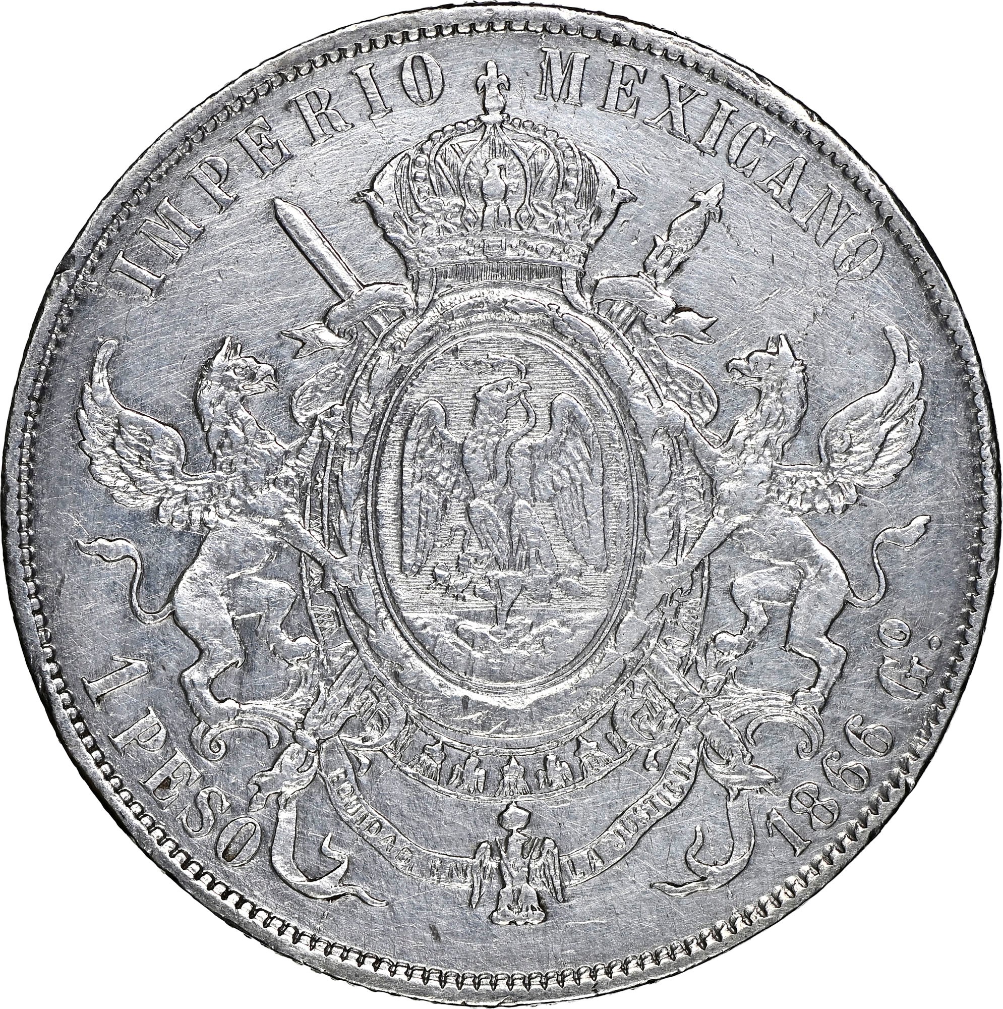 Mexico EMPIRE OF MAXIMILIAN Peso KM 388 Prices & Values | NGC