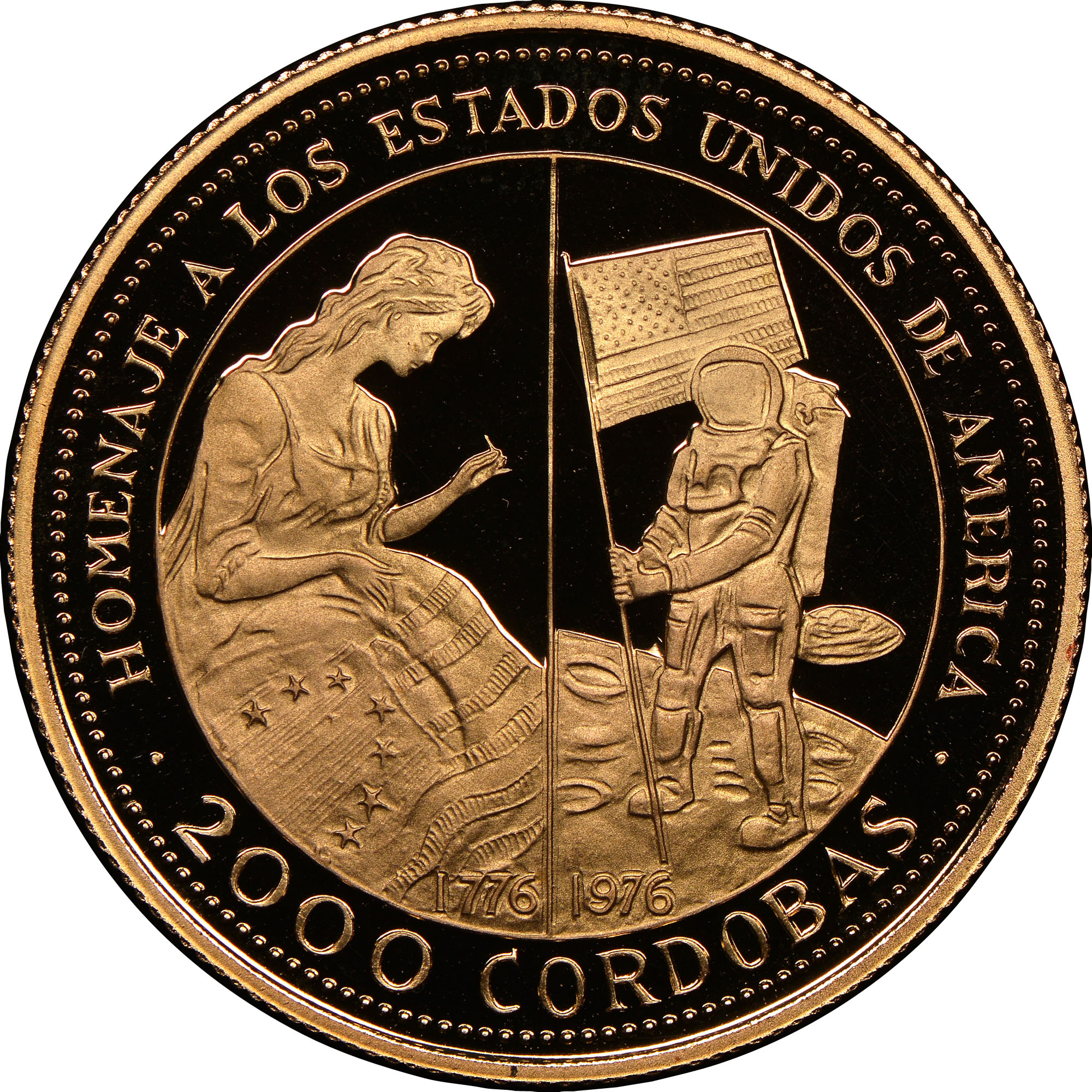 ニカラグア200CORDOBAS金貨(1975年) Nicaragua 2000 Cordobas KM 41 Prices & Values | NGC