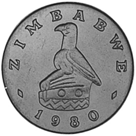 MOON クールなヴィンテージ 1980 年代 最後の値下げ Zimbabwe 20 Cents KM 4 Prices & Values | NGC