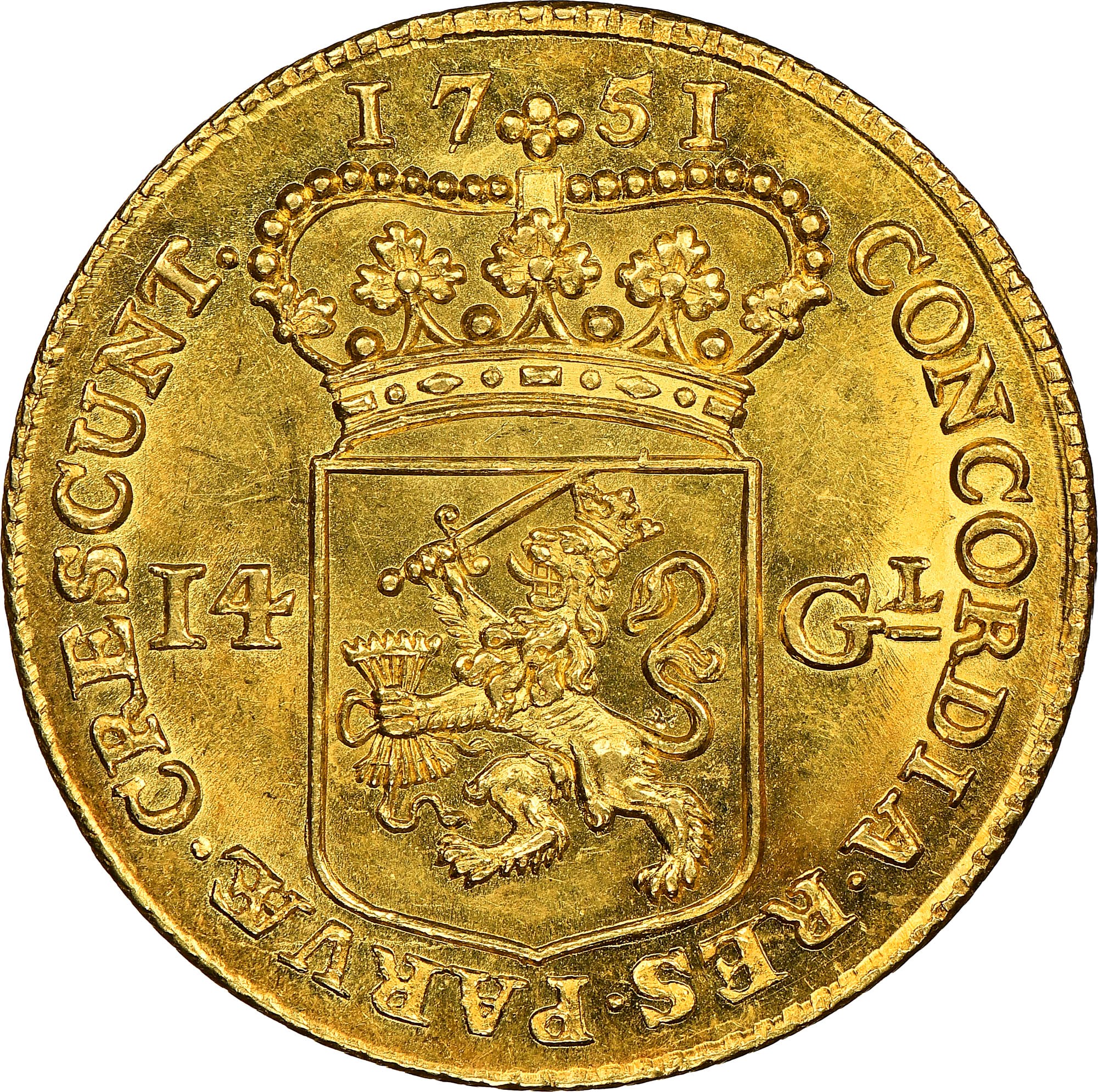 Netherlands HOLLAND 14 Gulden KM 97 Prices & Values NGC