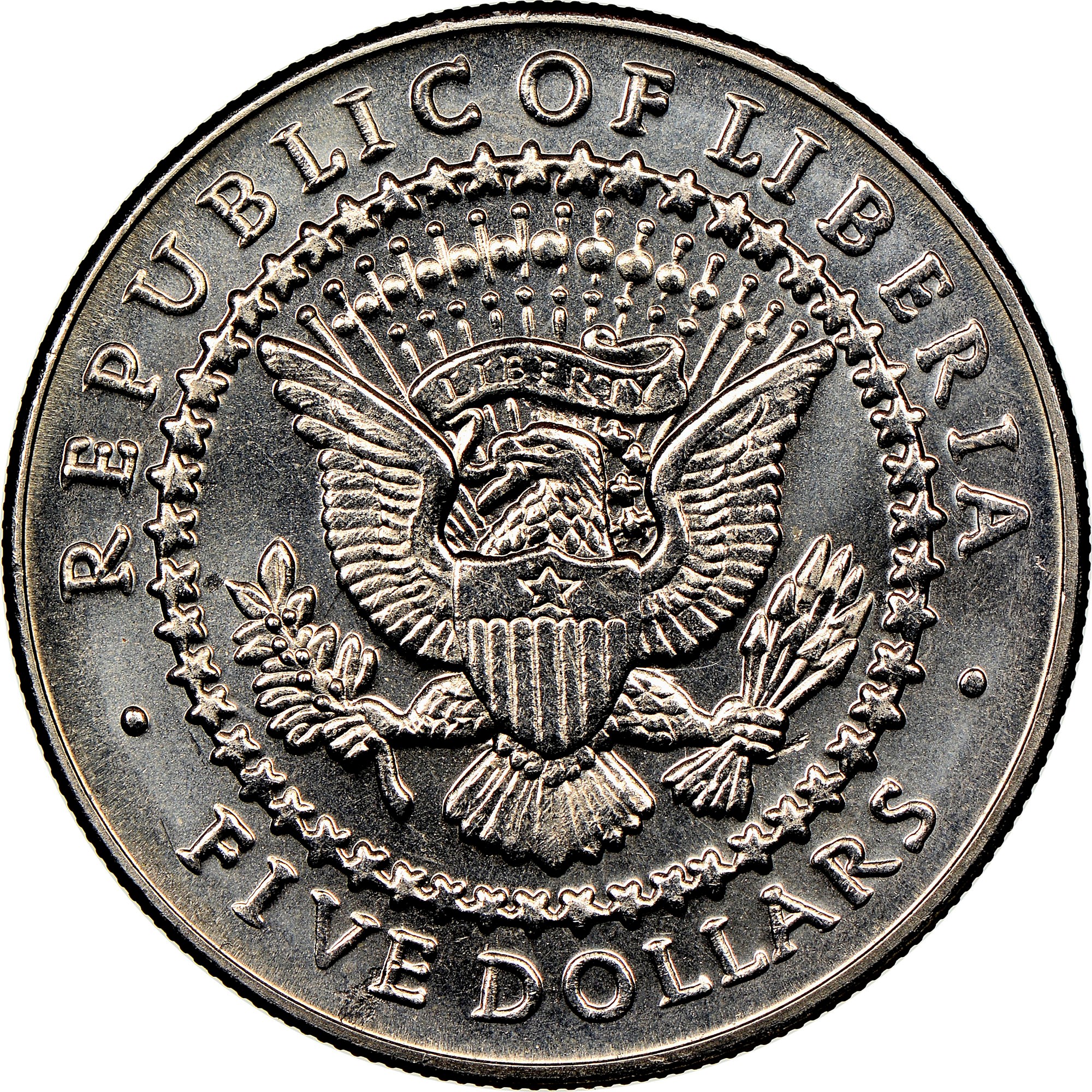 Liberia 5 Dollars X 60 Prices & Values NGC