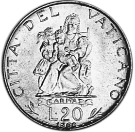 Vatican City 20 Lire KM 62.2 Prices & Values | NGC