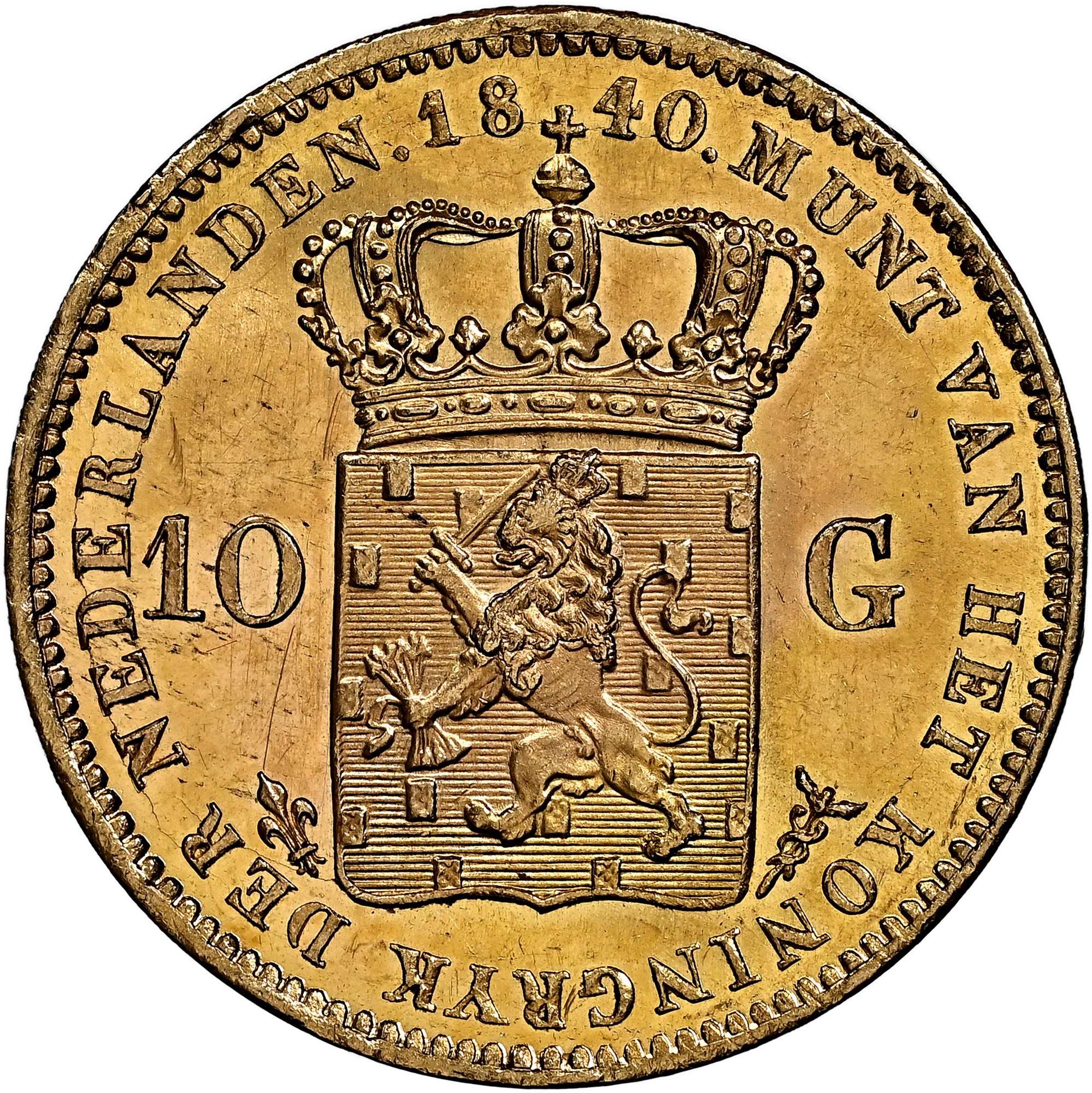 Netherlands 10 Gulden KM 56 Prices & Values | NGC