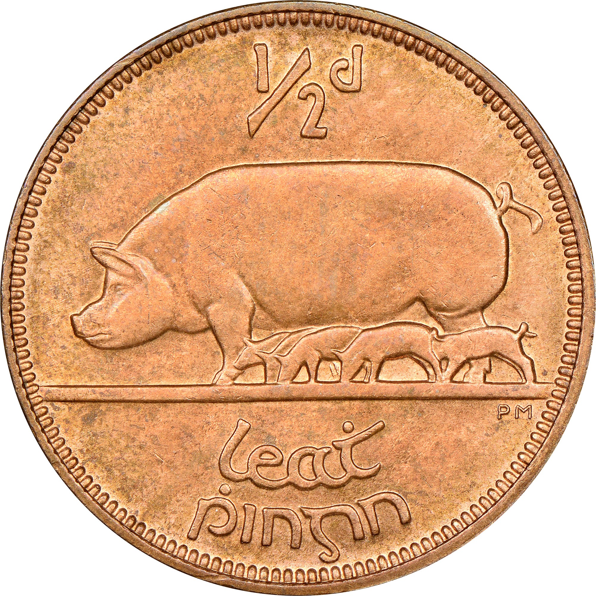 Ireland Republic 1/2 Penny KM 2 Prices & Values | NGC