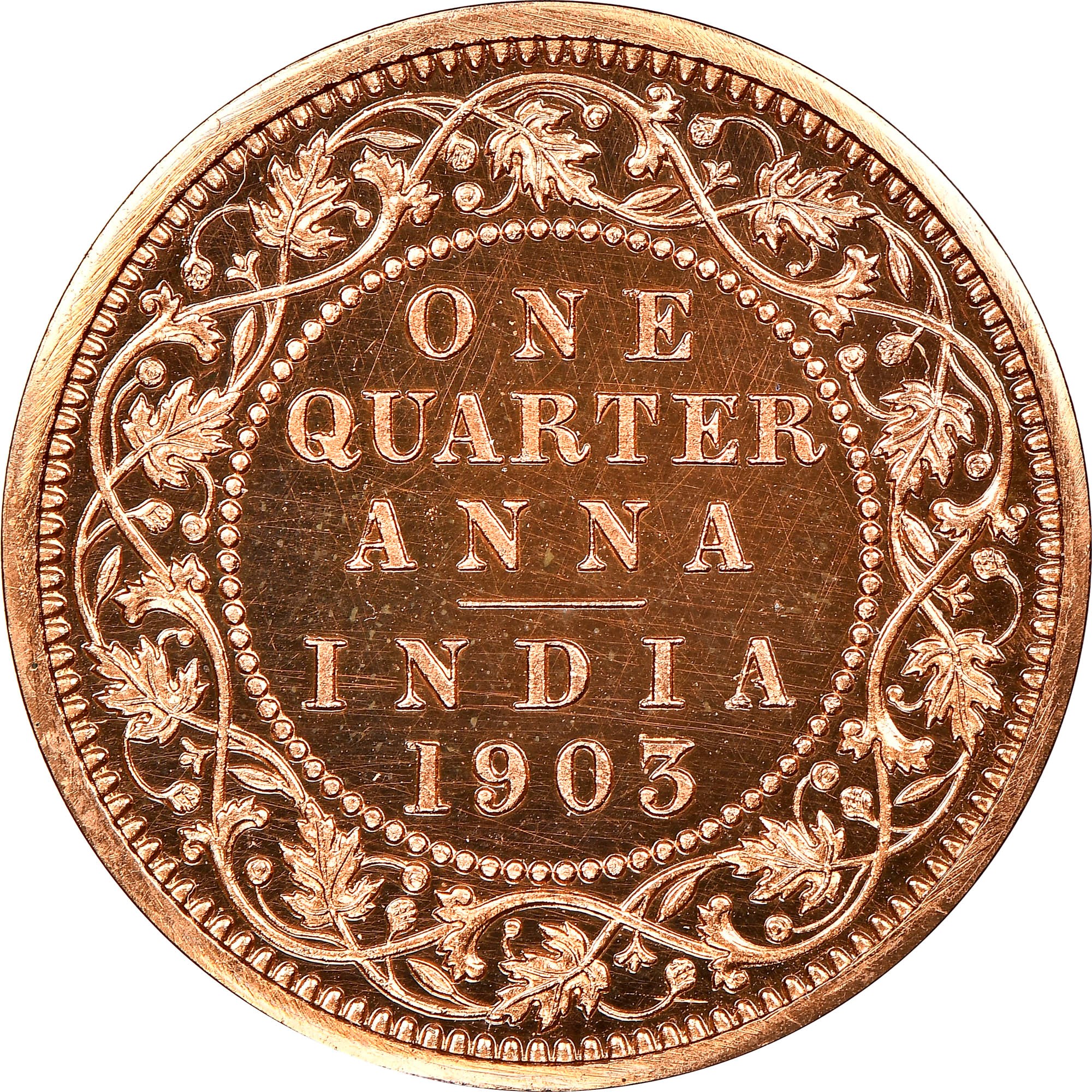 NGC-MS62RB イギリス領 インド 1/4Anna 1901（C） NGC-MS62RB イギリス