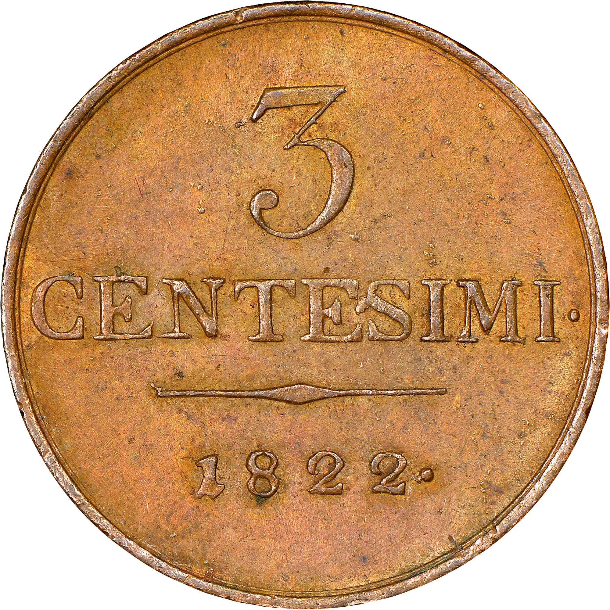 Italian States LOMBARDY-VENETIA 3 Centesimi C 2.2 Prices & Values | NG