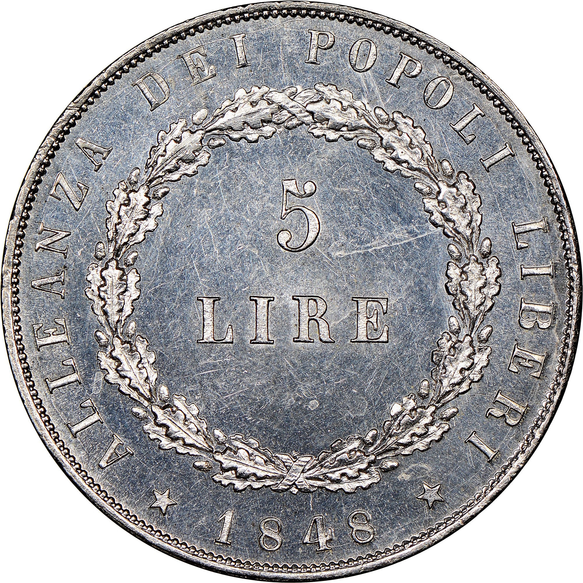 Italian States VENICE 5 Lire KM 803 Prices & Values | NGC