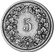 Switzerland 5 Rappen KM 26 Prices & Values | NGC