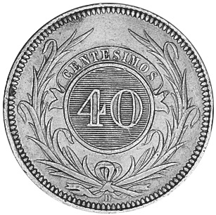 Uruguay 40 Centesimos KM 10 Prices & Values | NGC