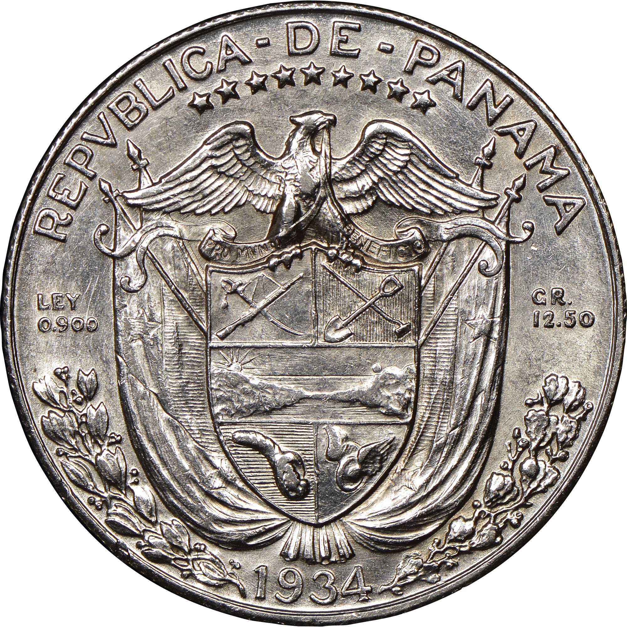 Panama 1/2 Balboa KM 12.1 Prices & Values NGC