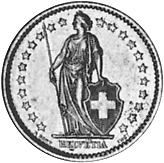 Switzerland 2 Francs KM 21a.2 Prices & Values | NGC