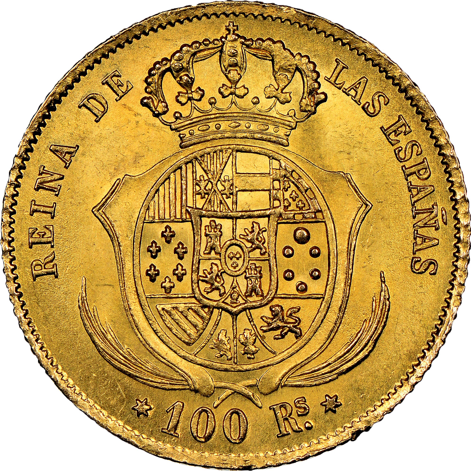 Spain 100 Reales KM 605.2 Prices & Values | NGC