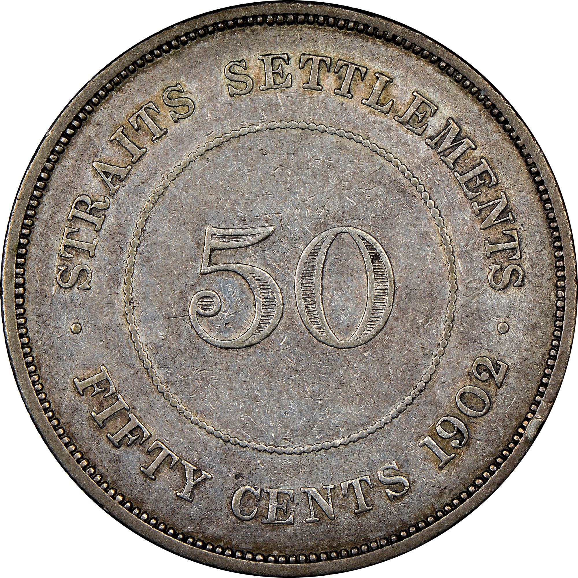 Straits Settlements 50 Cents KM 23 Prices & Values | NGC