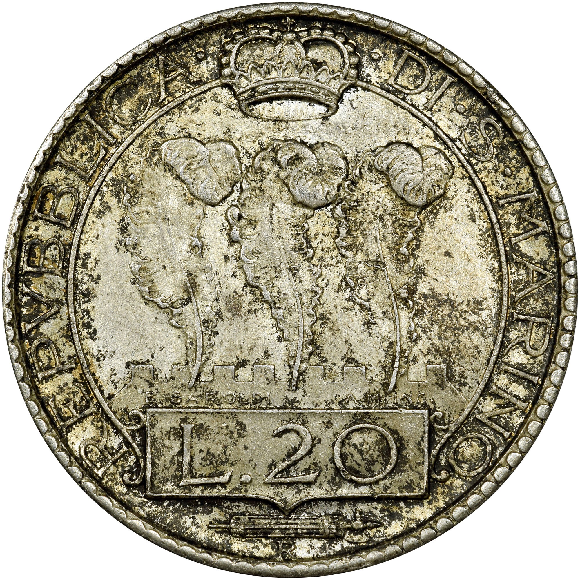 San Marino 20 Lire KM 11a Prices & Values | NGC