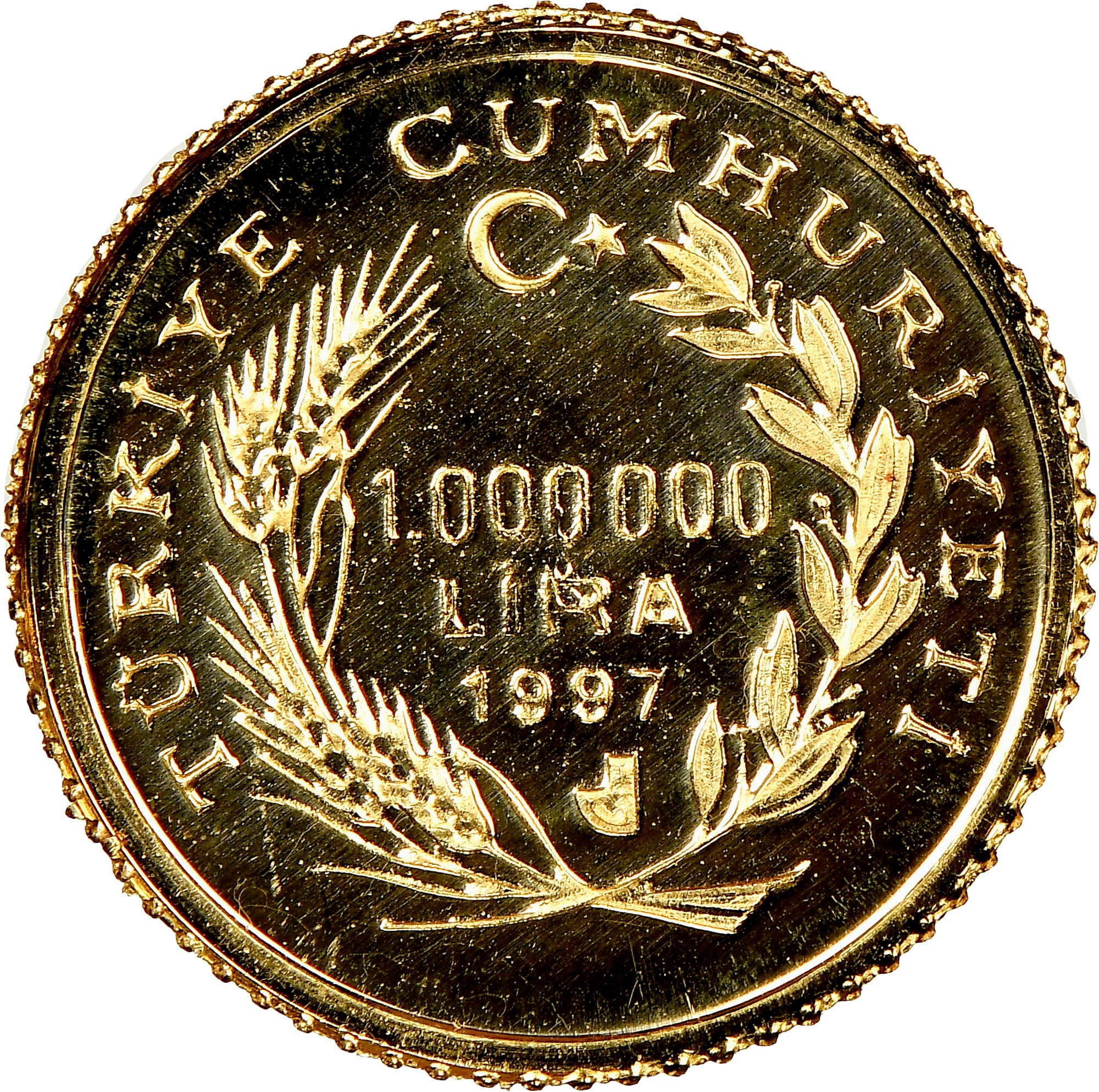 トルコ2000年10,000,000リラプルーフ金貨 10000000 lira 2000 - Turkey