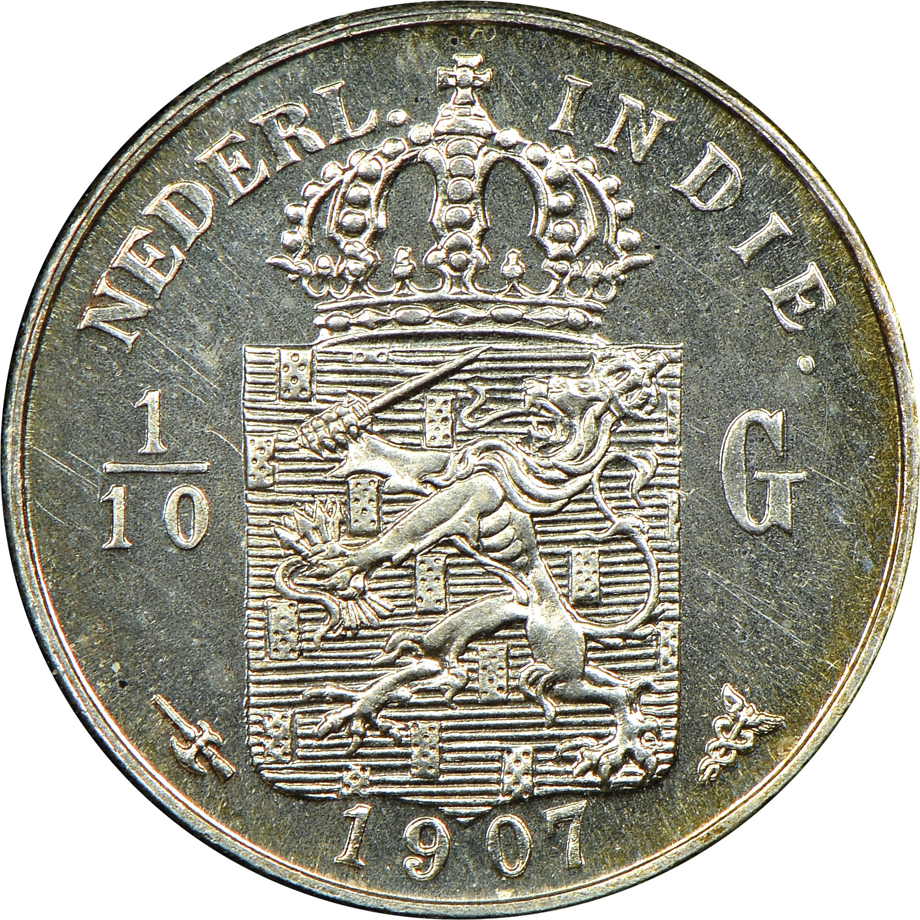 Netherlands East Indies 1/10 Gulden KM 309 Prices & Values | NGC