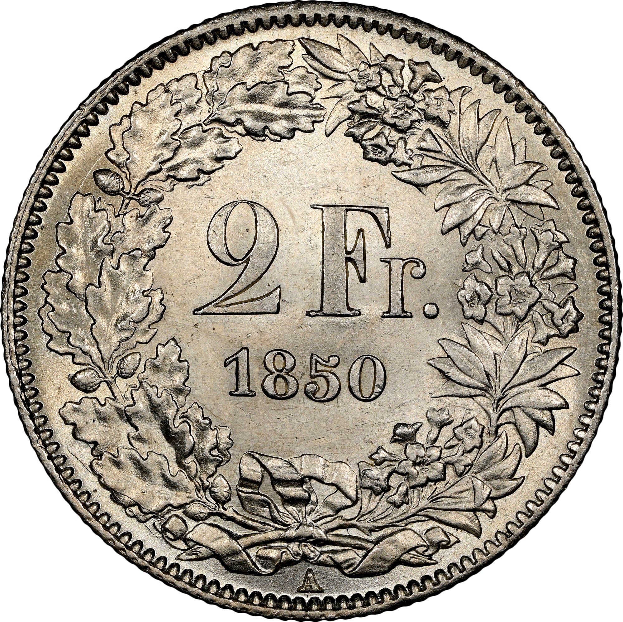 Switzerland 2 Francs KM 10 Prices & Values | NGC
