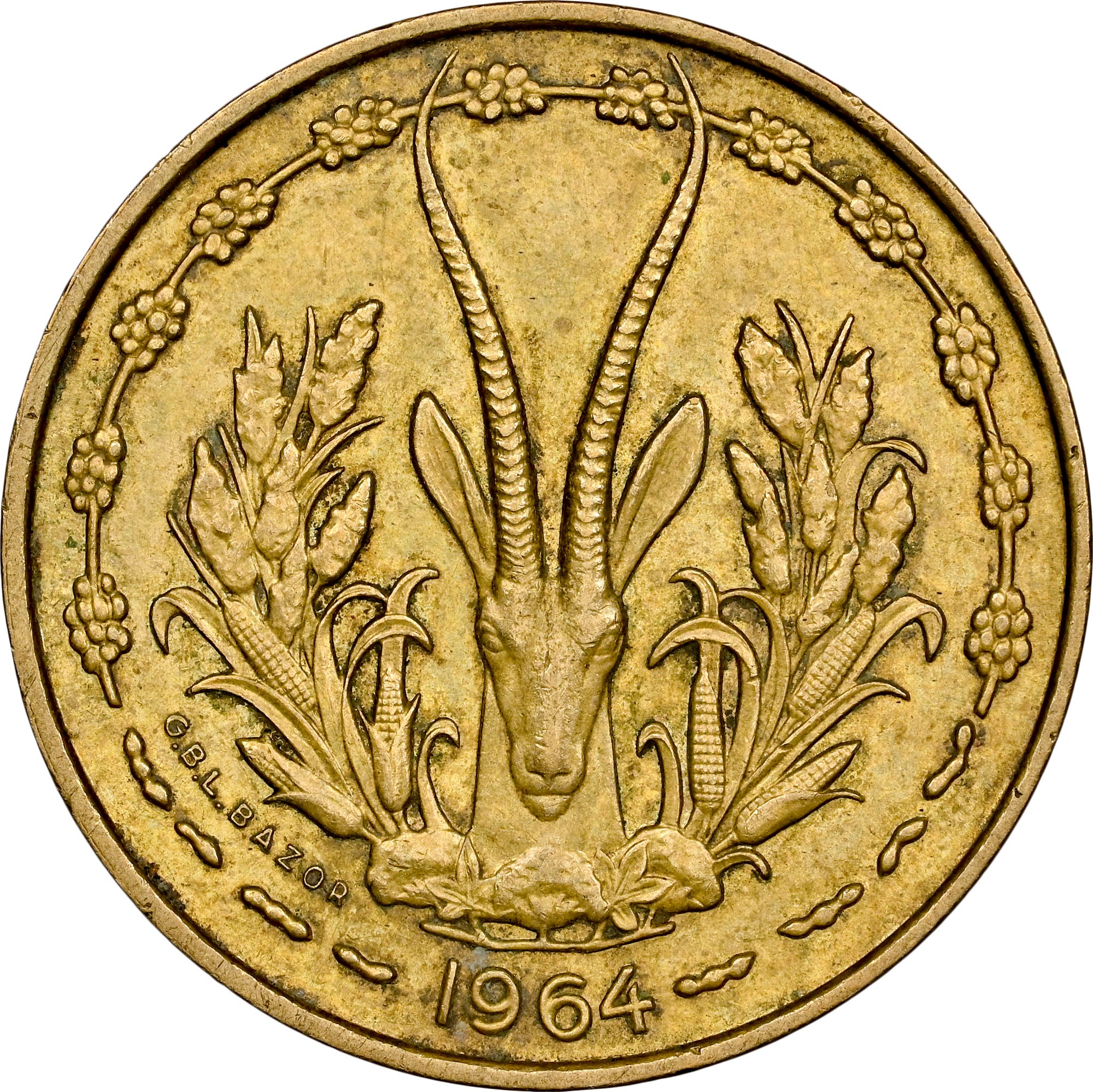West African States 10 Francs KM 1 Prices & Values | NGC