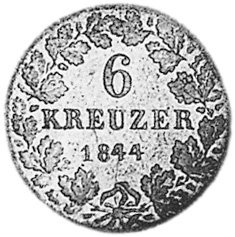 ヘッセン大公国 1826年 6 Kreuzer ！銀貨 German States HESSE-DARMSTADT 6 Kreuzer KM 318 Prices & Values | NGC
