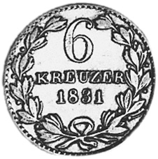 German States BADEN 6 Kreuzer KM 198.1 Prices & Values | NGC