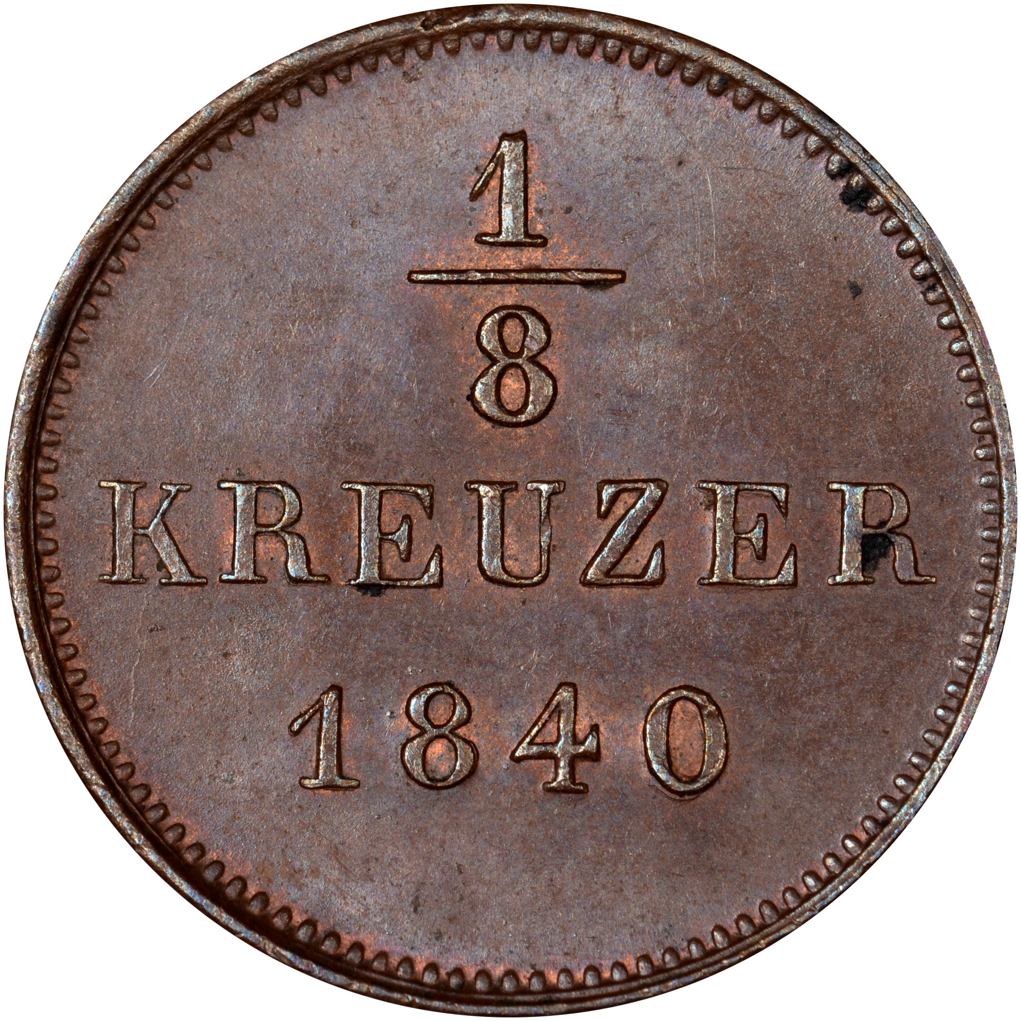 German States SCHWARZBURG-RUDOLSTADT 1/8 Kreuzer KM 161 Prices & Value