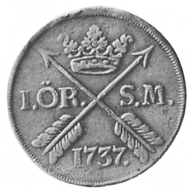 メタル The Rightbrigers Of Sweden / 1st 1 öre - Crossed Arrows on Reverse, Sweden - uCoin.net