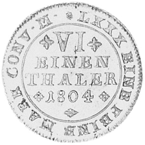 German States BRUNSWICK-WOLFENBÜTTEL 1/6 Thaler KM 1001 Prices & Value
