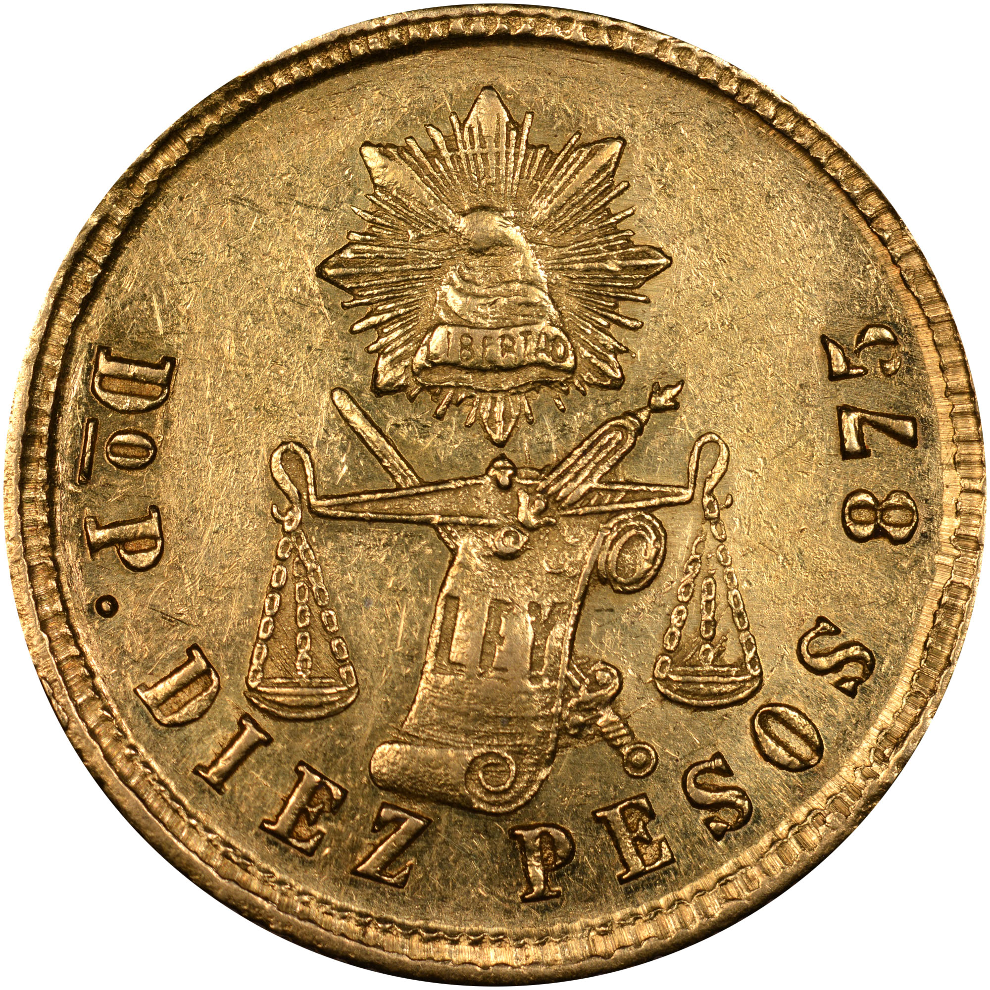 18721884 Mexico 10 Pesos KM 413.3 Prices & Values NGC