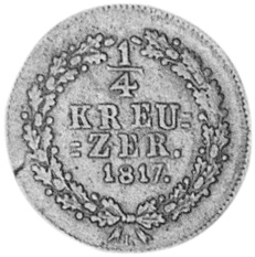 標本 Germany Dyisus margimalis 31mm German States NASSAU 1/4 Kreuzer KM 41 Prices & Values | NGC