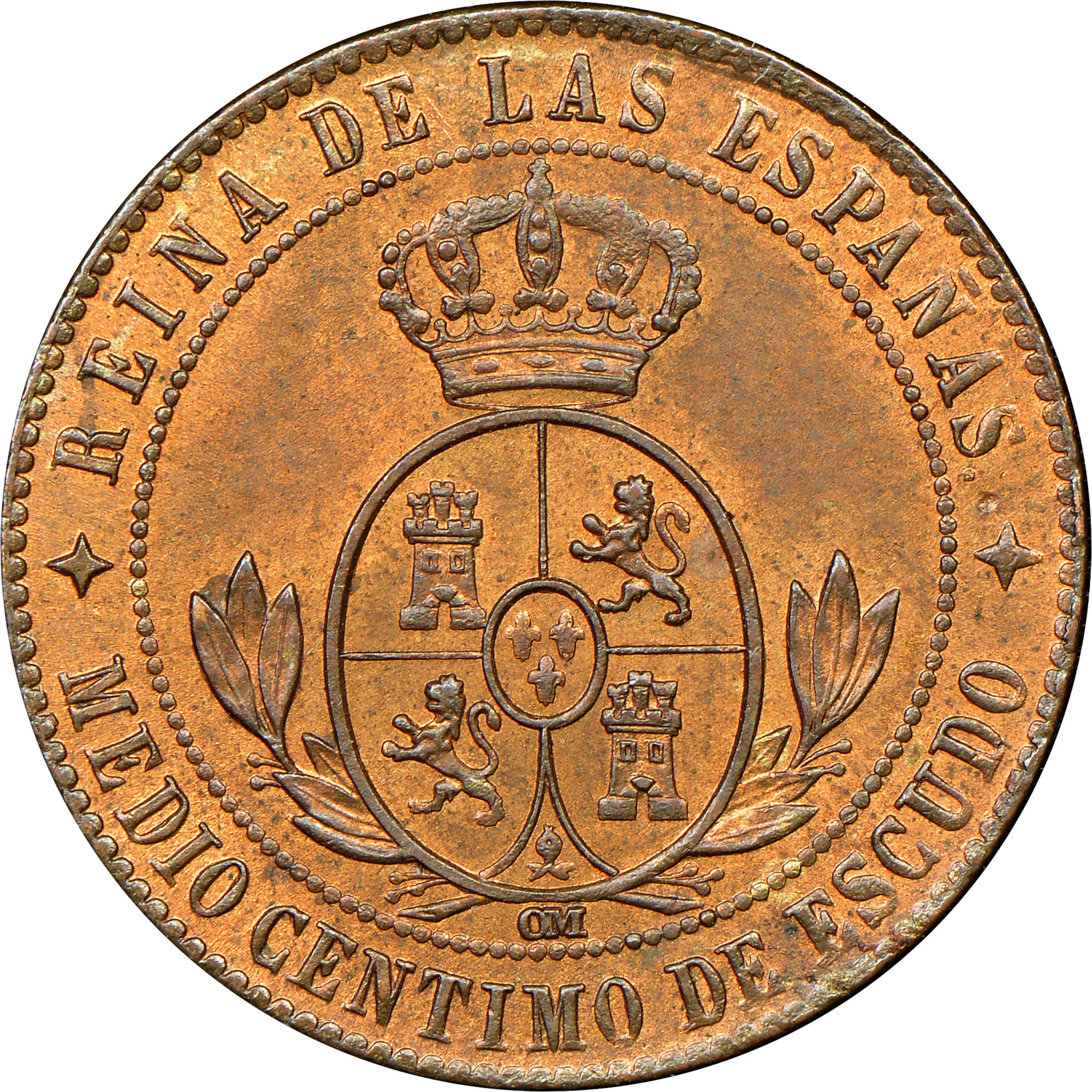 Spain 1/2 Centimo KM 632.2 Prices & Values | NGC