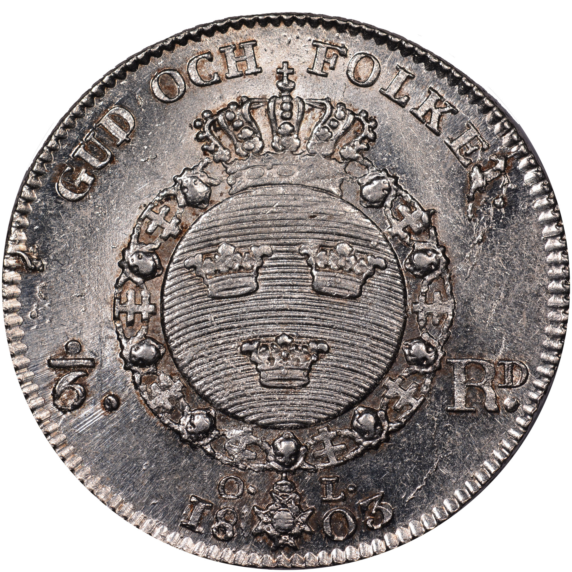 Sweden 1/6 Riksdaler KM 560 Prices & Values | NGC