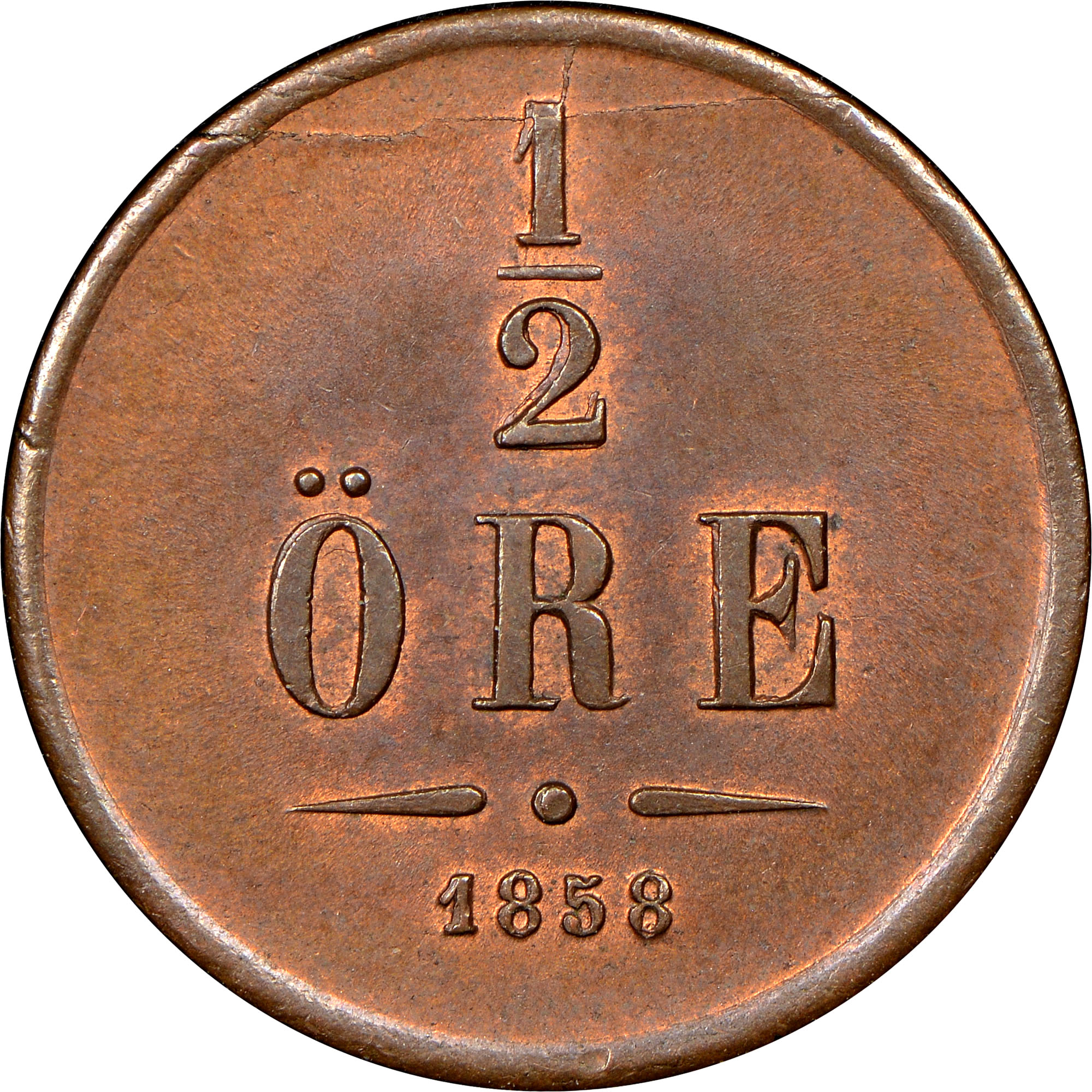 Sweden 1/2 Öre KM 686 Prices & Values | NGC